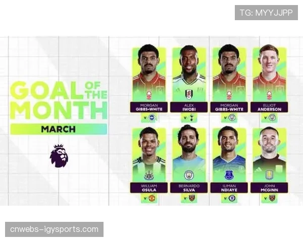 英超联盟公布3月最佳球员及最佳进球候选名单 英超联盟公布3月最佳球员及最佳进球候选名单